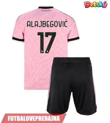 Lacne Dětský Futbalové dres Juventus Kerim Alajbegovic #17 2026-27 Krátky Rukáv - Preč (+ trenírky)